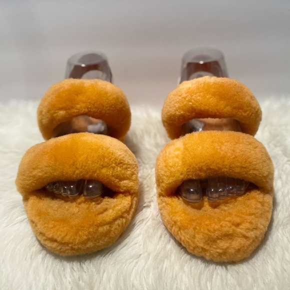 UGG Orange Fluffy Sandals - Picture 4 of 8